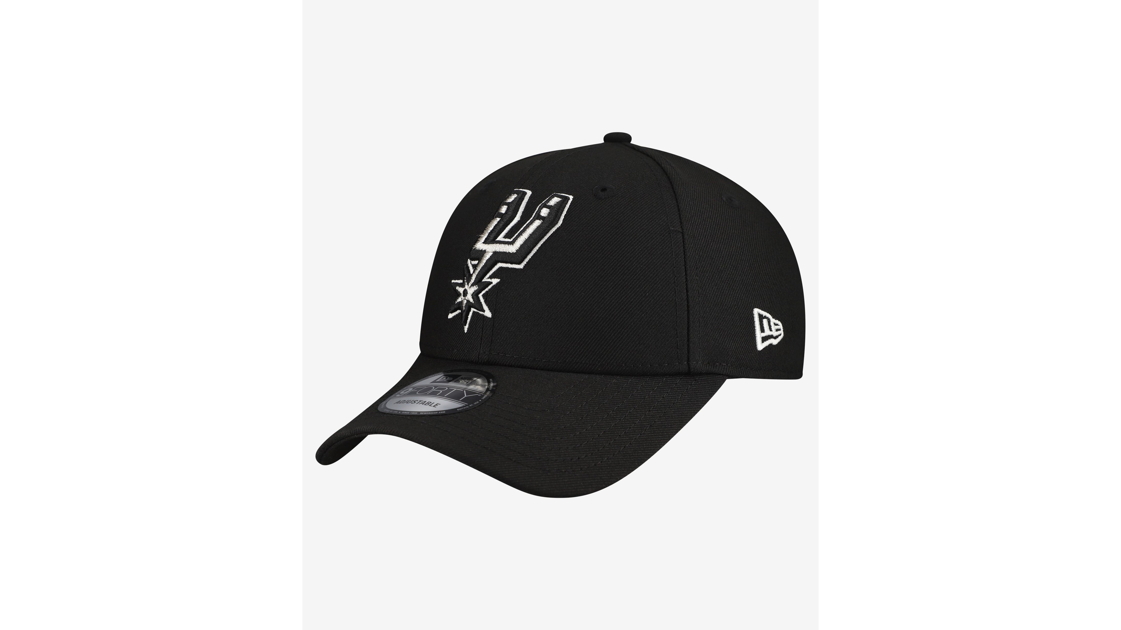 New Era Men's Black San Antonio Spurs Team 9FORTY Adjustable Hat