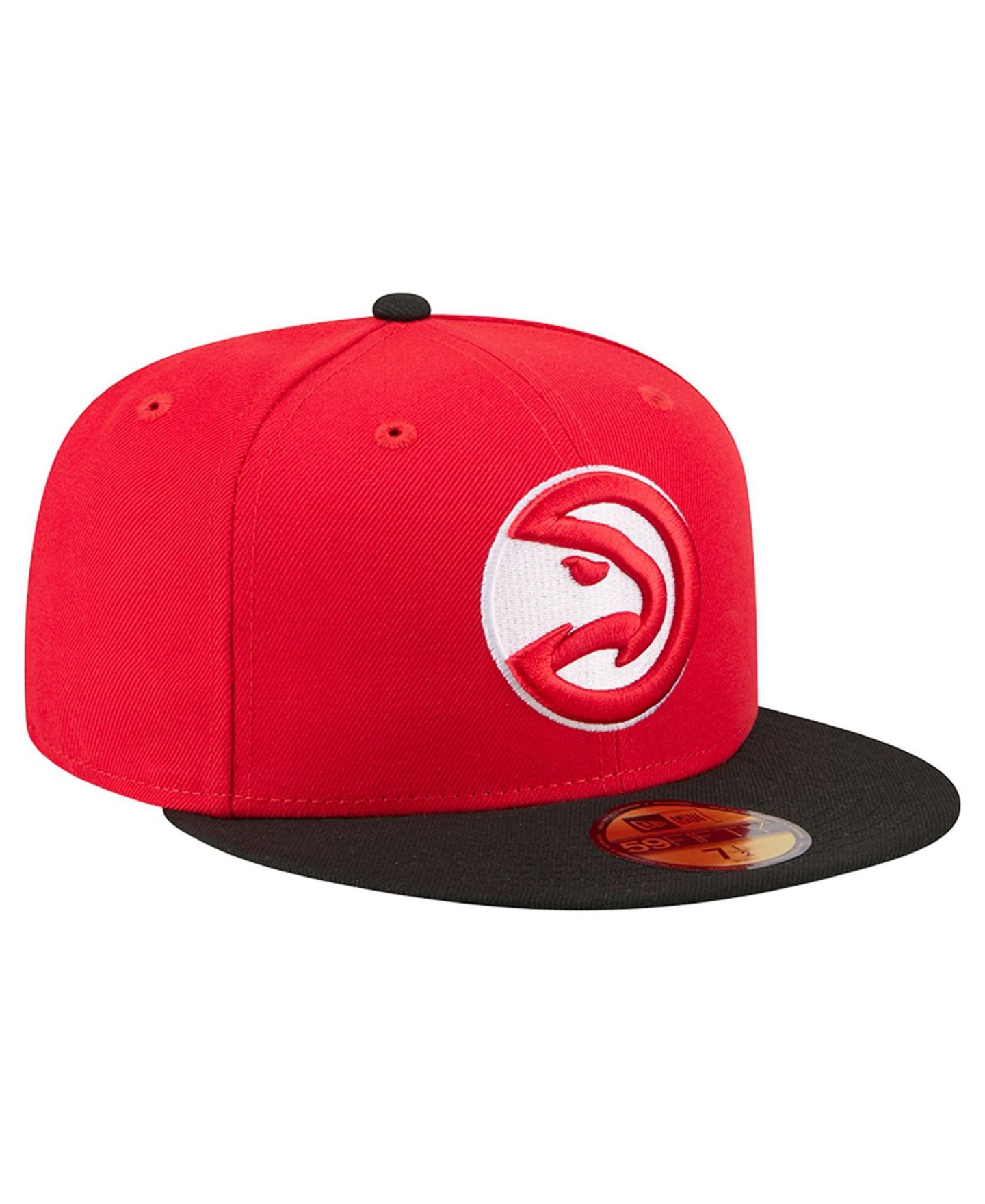 Мужская кепка New Era Red Atlanta Hawks Two-Tone 59FIFTY Fitted Hat — фото 3