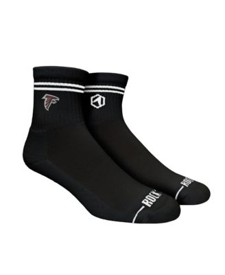 Men's and Women's Rock Em  Black Atlanta Falcons Casual Stripe Quarter-Length Socks