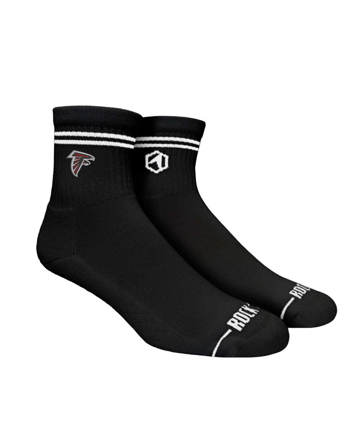 Unisex Rock Em  Black Atlanta Falcons Casual Stripe Quarter-Length Socks