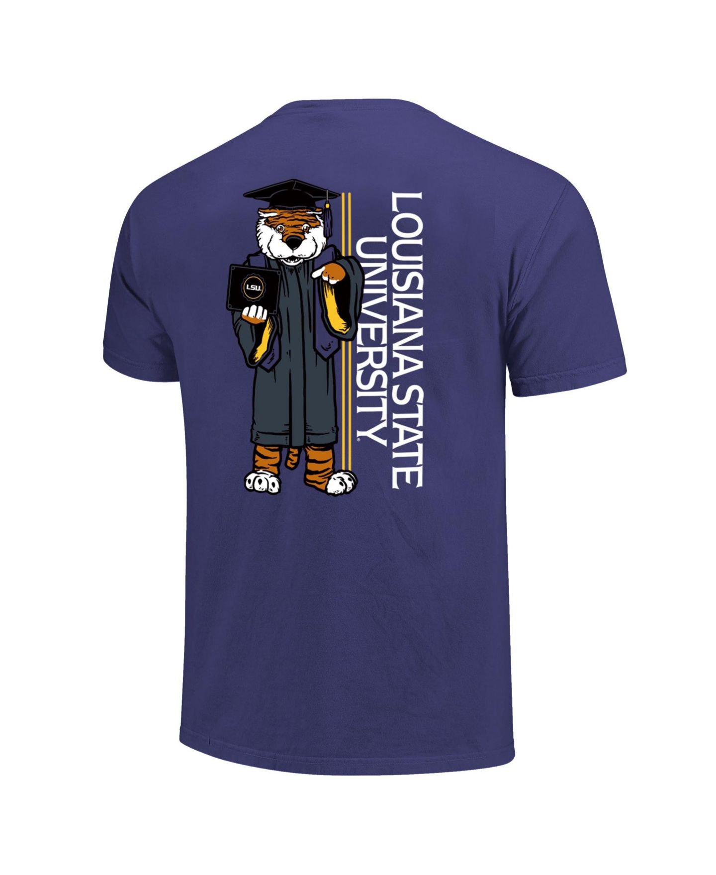 Мужская футболка Image One Purple LSU Tigers Mascot Grad Achievement Unlocked — фото 3
