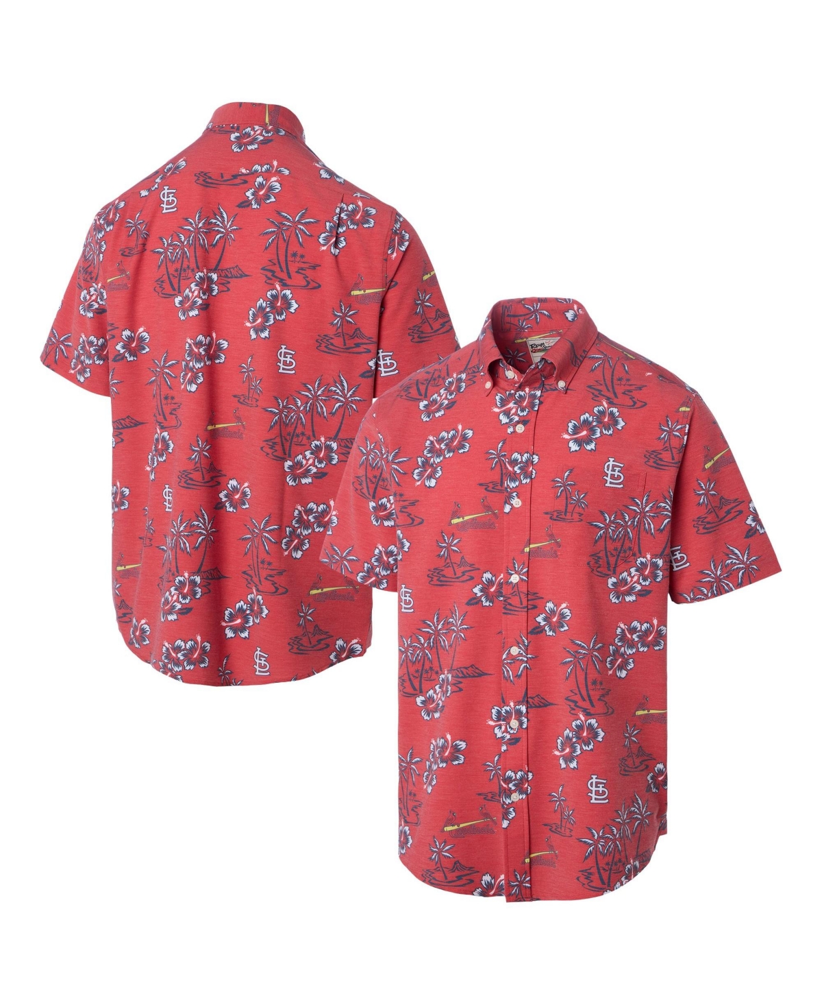 Reyn Spooner Men's Big & Tall St. Louis Cardinals Kekai Hawaiian Classic-Fit Camp Shirt