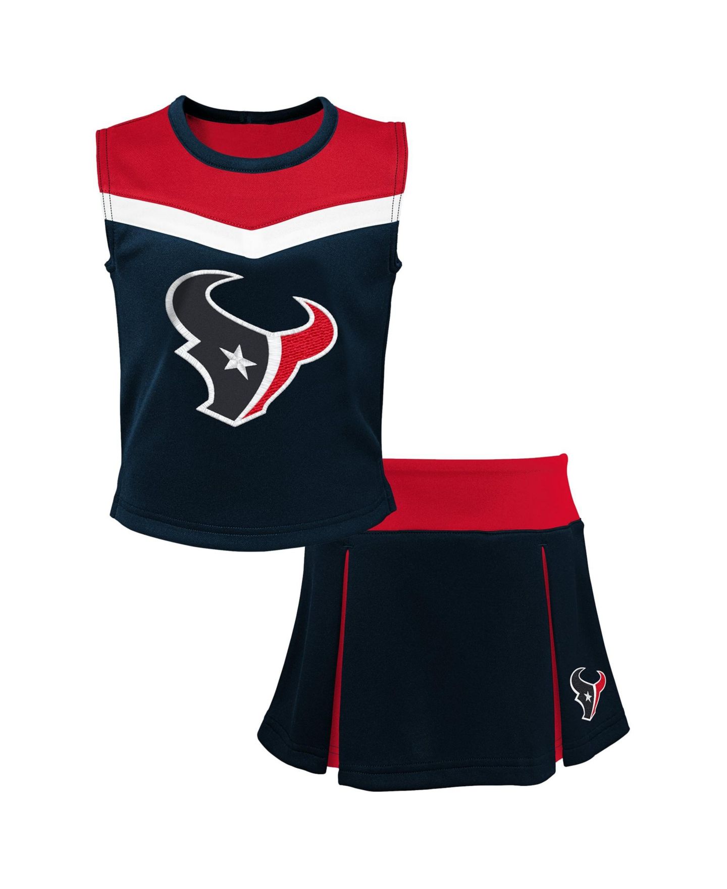 Комплекты Outerstuff Navy Houston Texans Spirit Two-Piece Cheerleader Set для девочек — фото 1