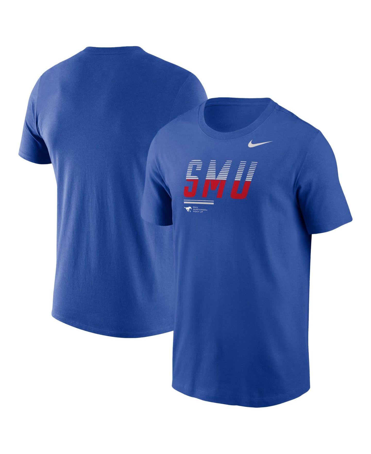 Мужская футболка Nike Royal SMU Mustangs Wordmark Logo Legend — фото 1