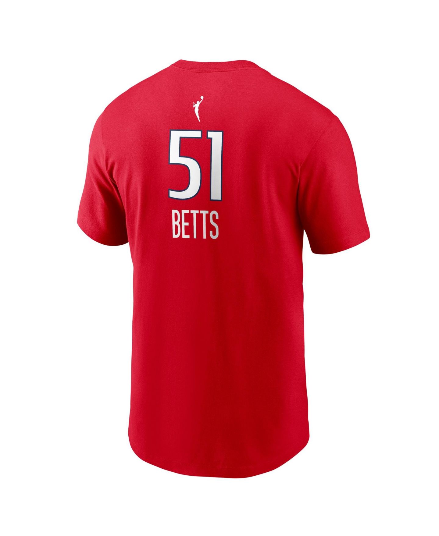 Мужская футболка Nike Lauren Betts Red Washington Mystics Explorer Edition Name & Number — фото 3