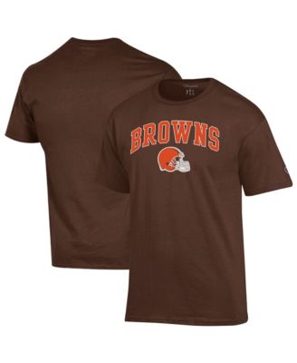 Men's Brown Cleveland Browns Arch Over Logo T-Shirt