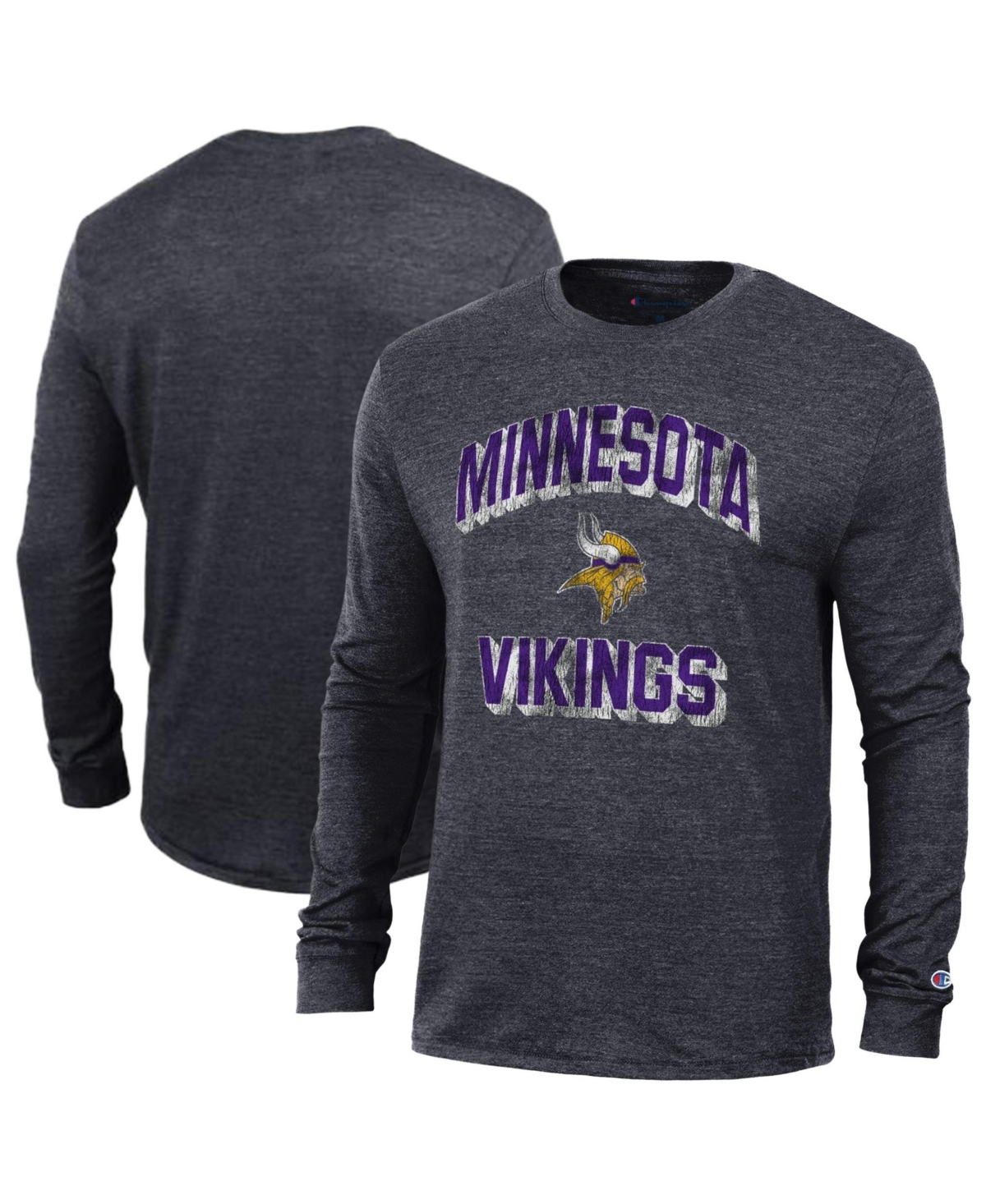 Champion Men's Minnesota Vikings Ultimate Long Sleeve Graphic T-Shirt - Heather Black