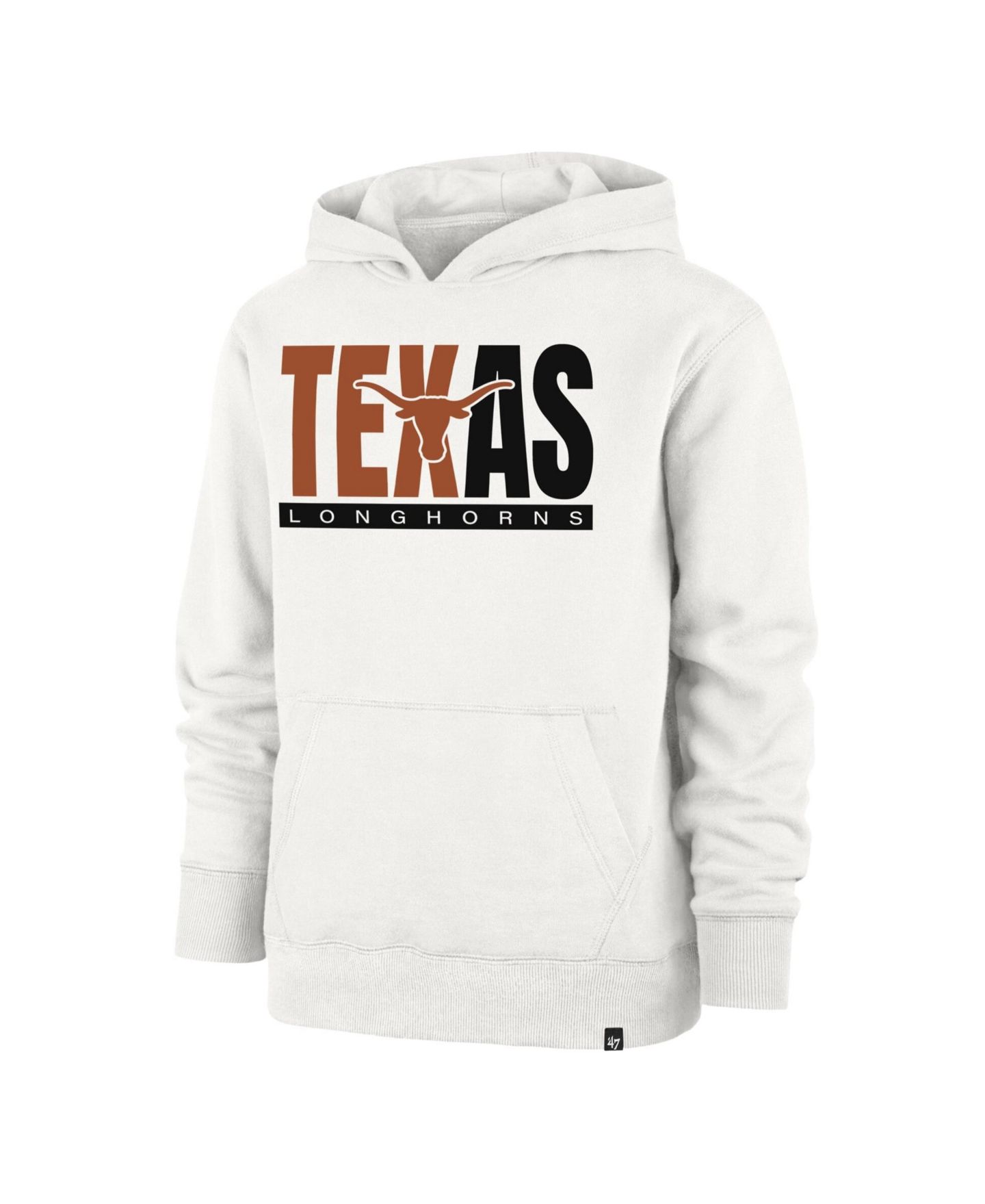 Детское худи '47 Brand '47 Cream Texas Longhorns Block Text Pullover — фото 2