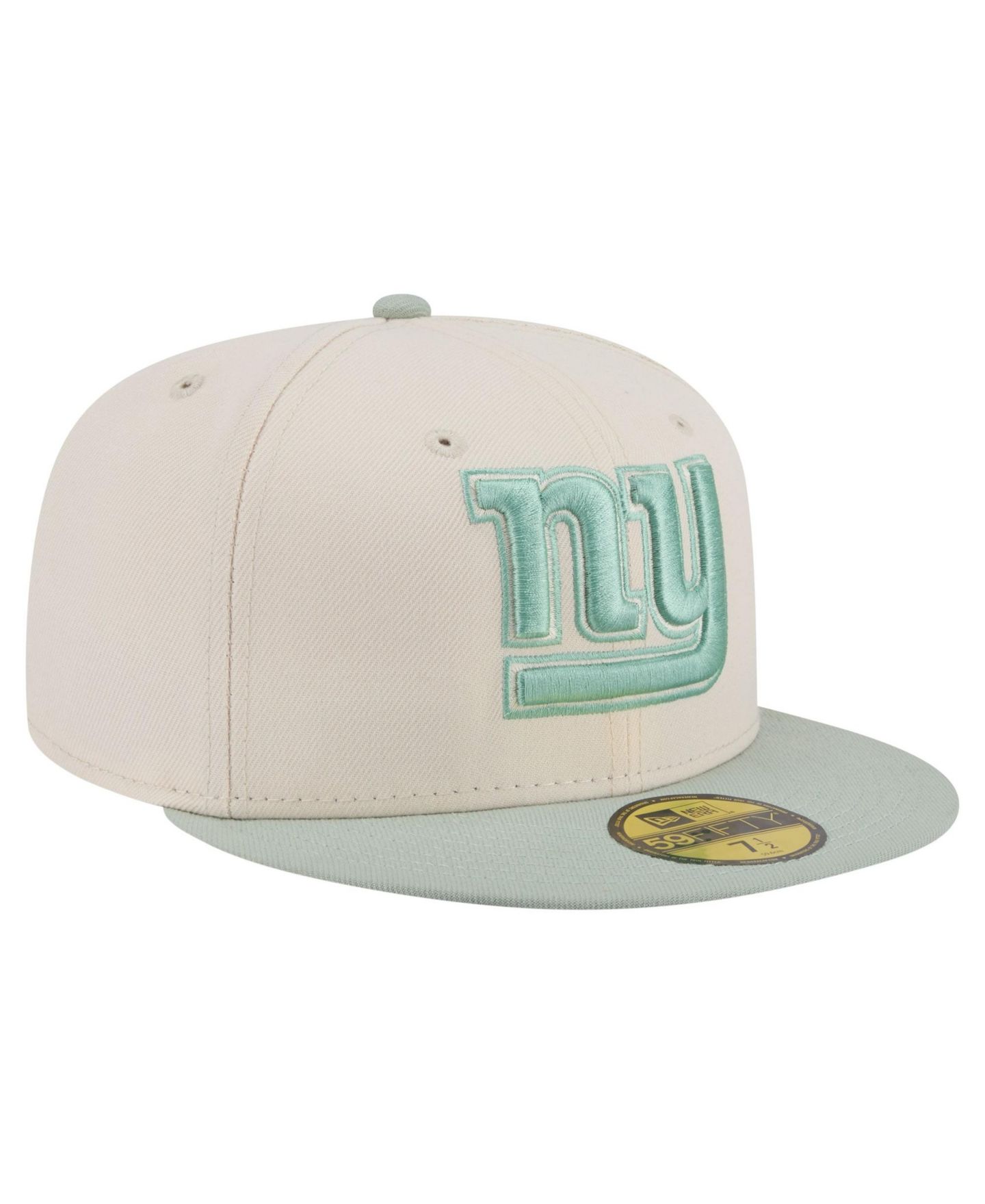 Мужские головные уборы New Era Cream/Light Green New York Giants Color Pack 59FIFTY Fitted Hat — фото 3