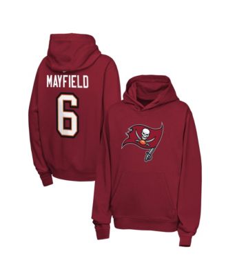Big Boys and Girls Baker Mayfield Red Tampa Bay Buccaneers Name & Number Club Fleece Hoodie