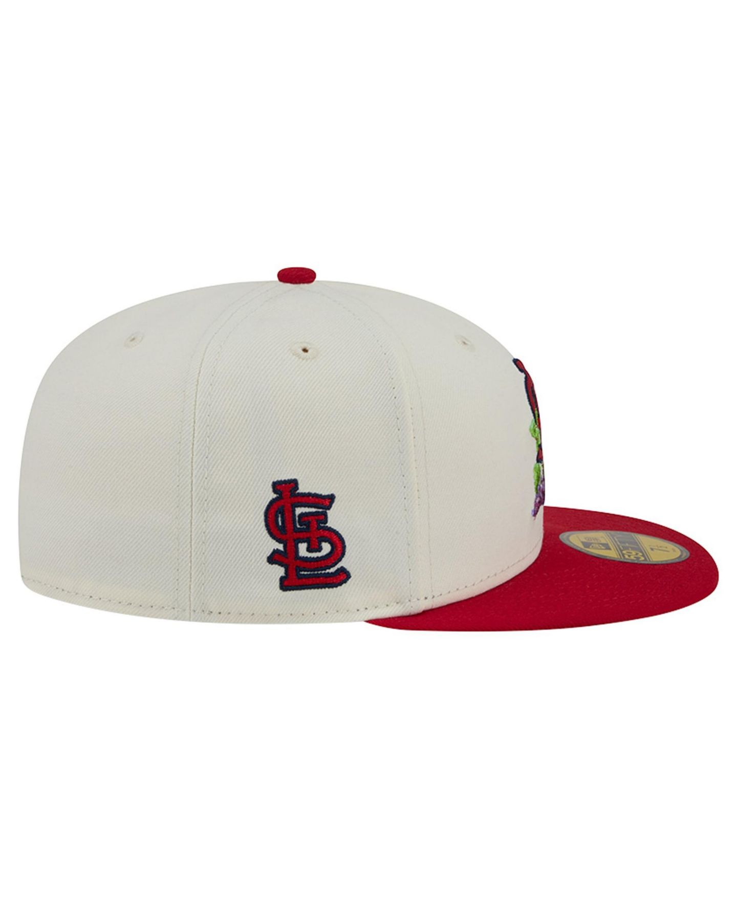 Мужская кепка New Era White/Red St. Louis Cardinals Blossom 59FIFTY Fitted Hat — фото 5