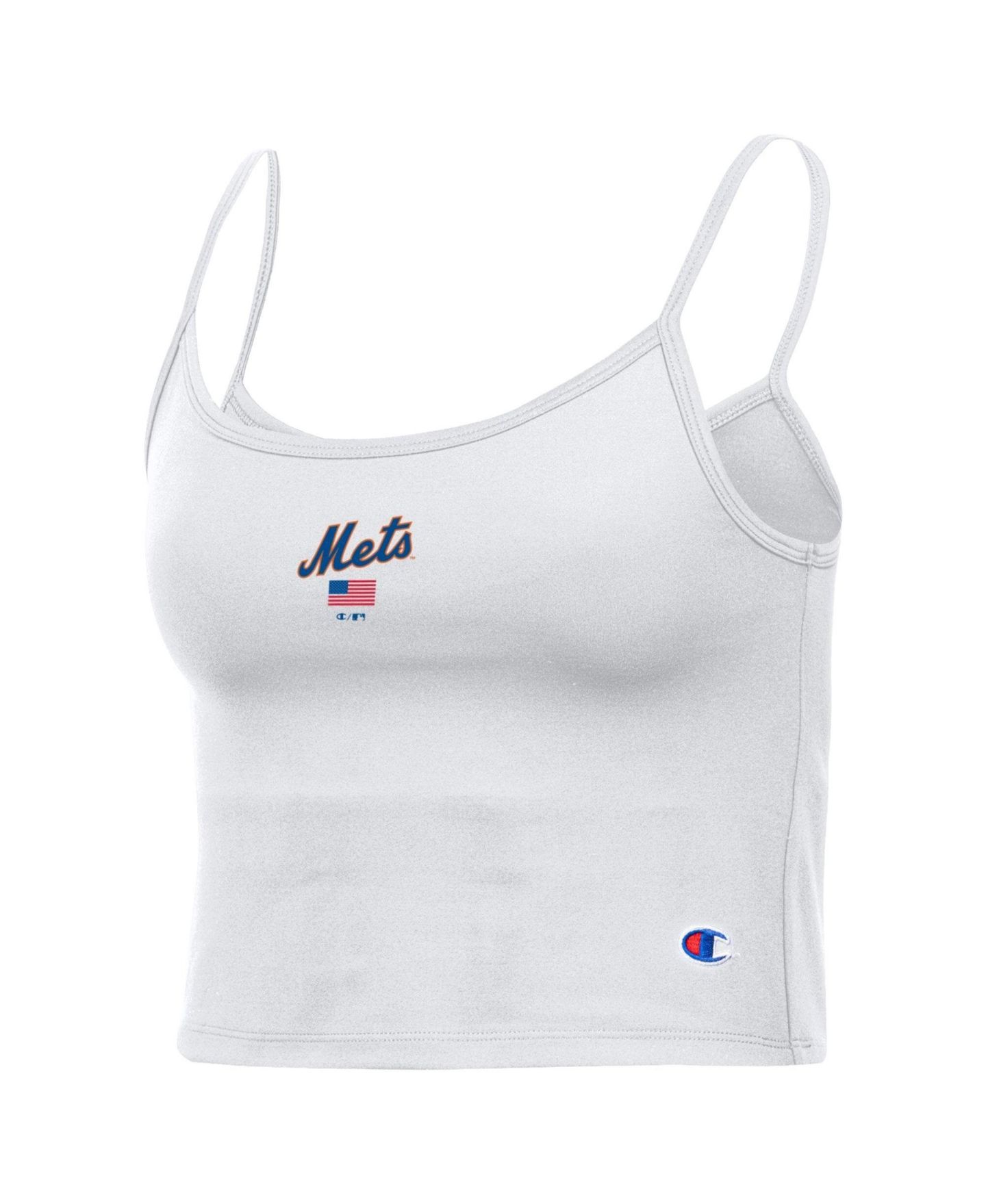 Женский топ Champion White New York Mets America Scoop — фото 2