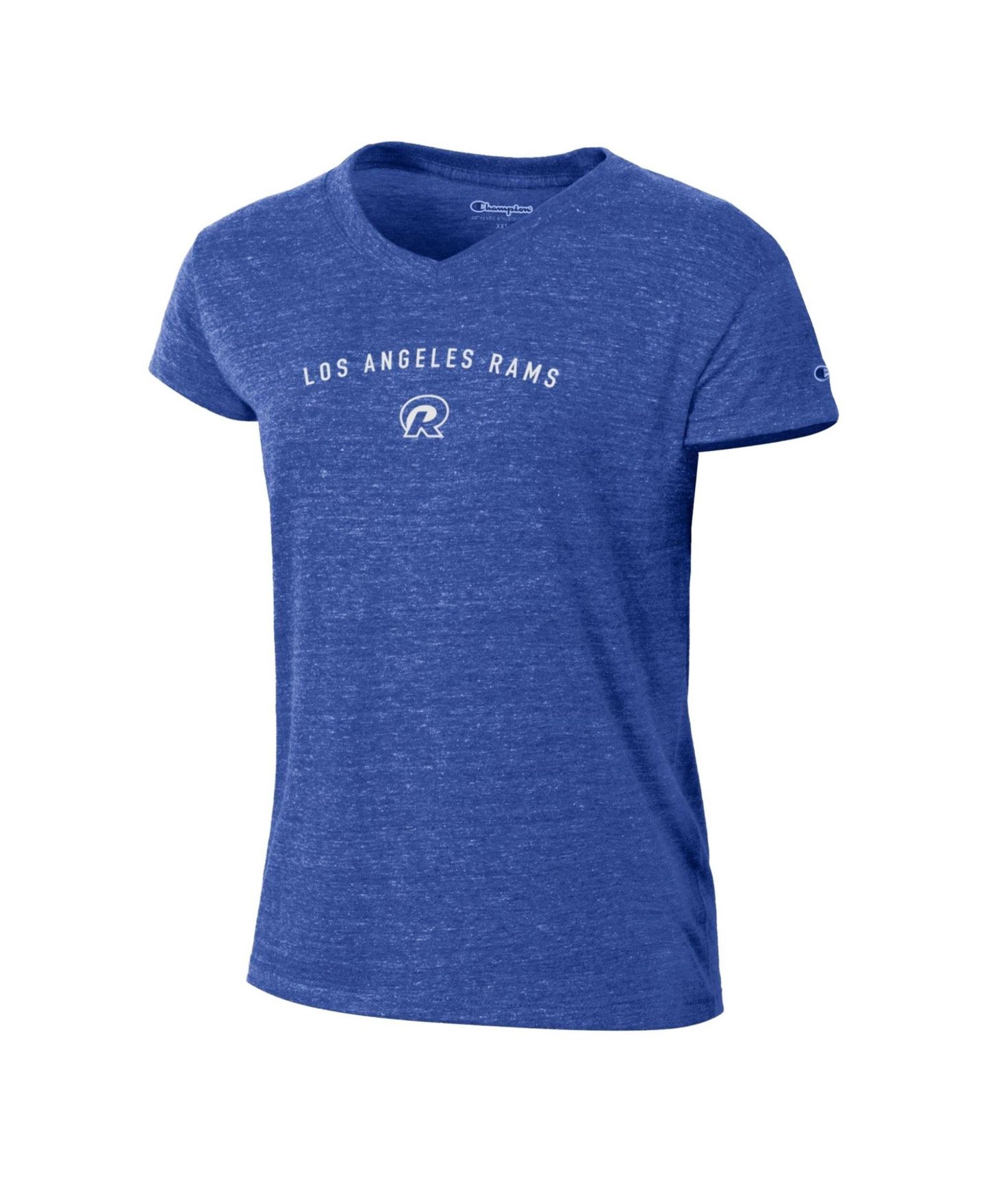 Женская футболка Champion Royal Los Angeles Rams Triumph Tri-Blend V-Neck — фото 2