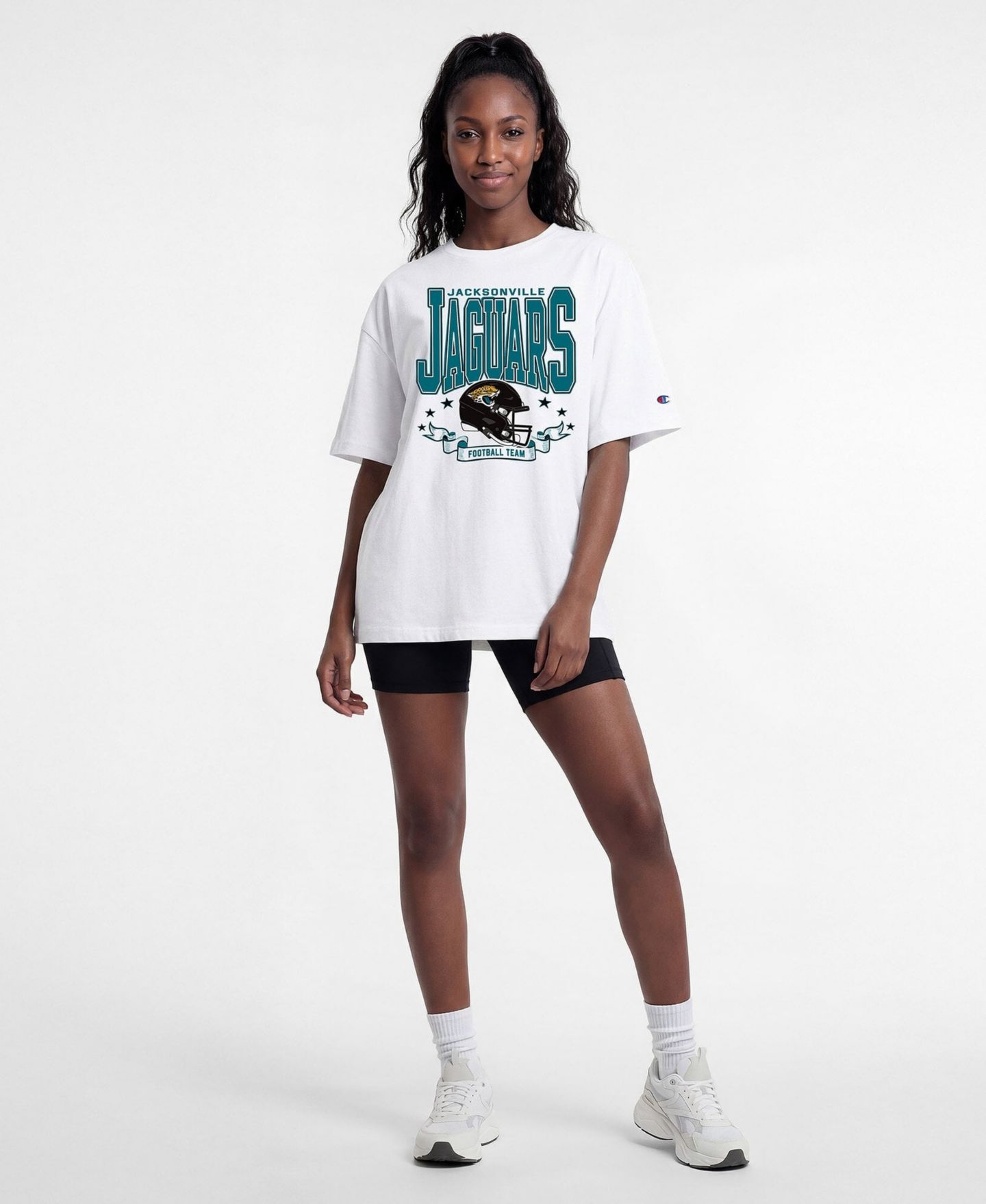 Женская футболка Champion White Jacksonville Jaguars Oversized — фото 3