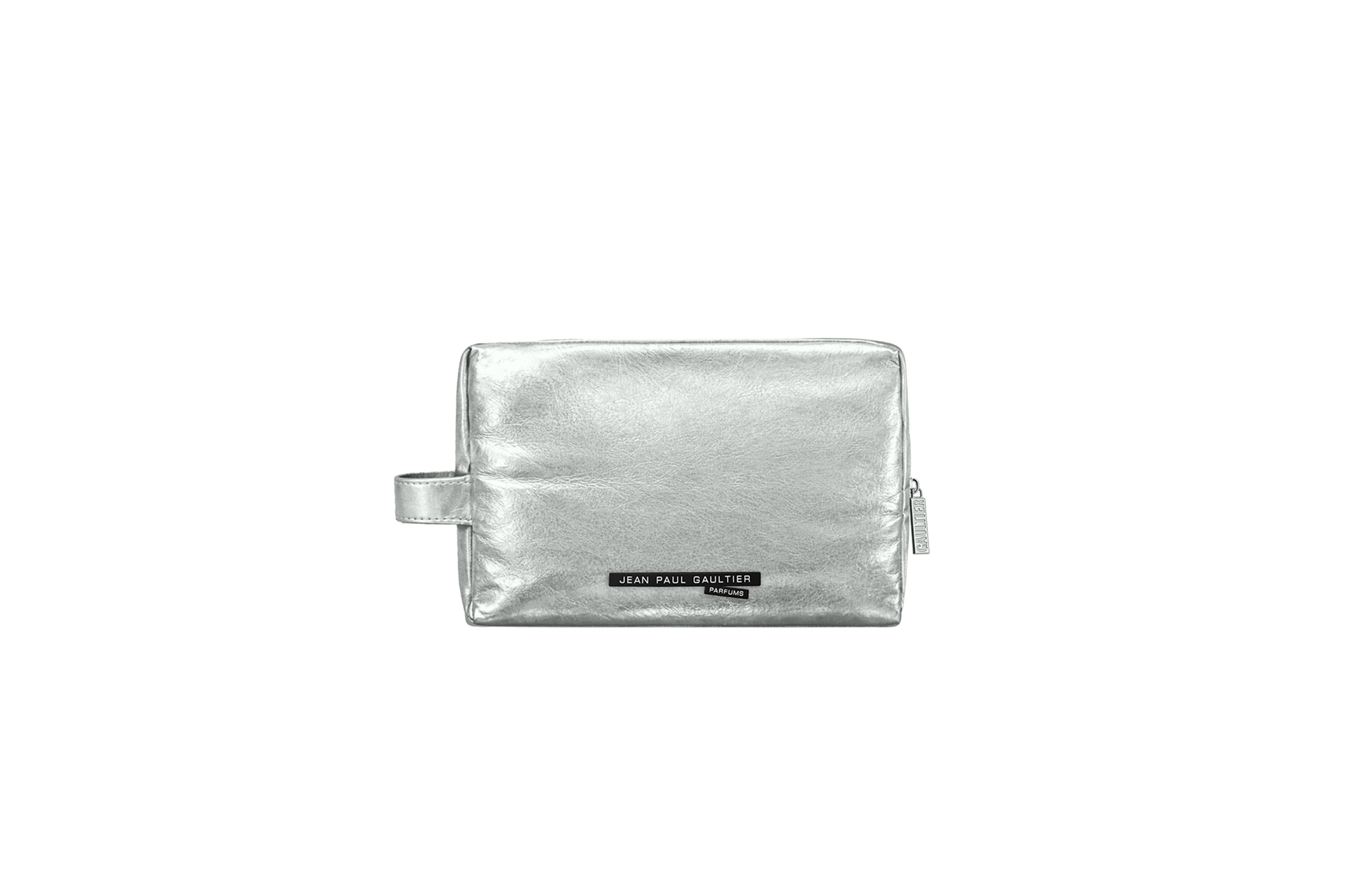 Free Silver Jean Paul Gaultier Toiletry Pouch with any $132 Jean Paul Gaultier men's fragrance and/or body collection purchase.