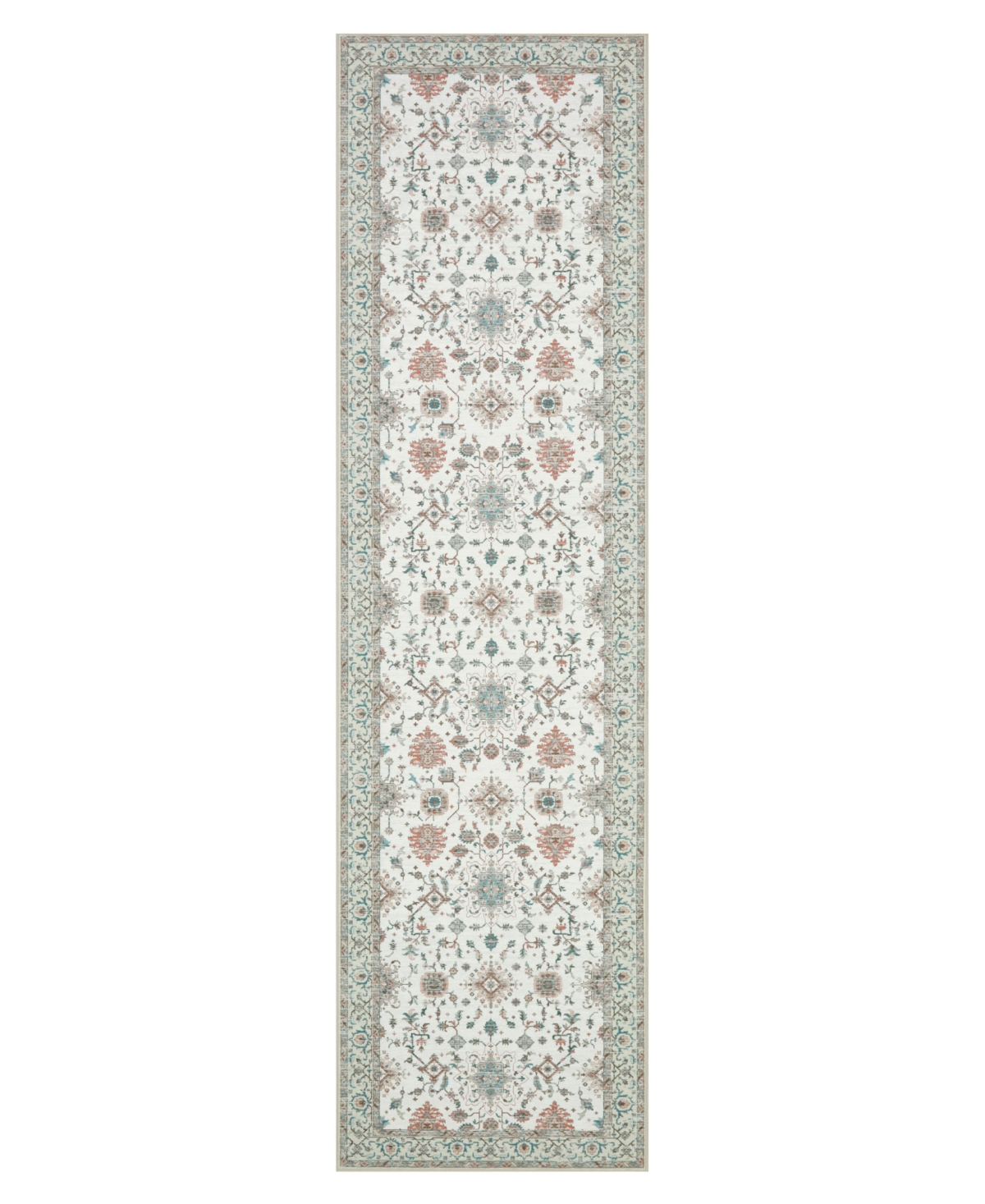 Laura Ashley Aure Floral Slip Resistant Runner Rug, 26" x 72"