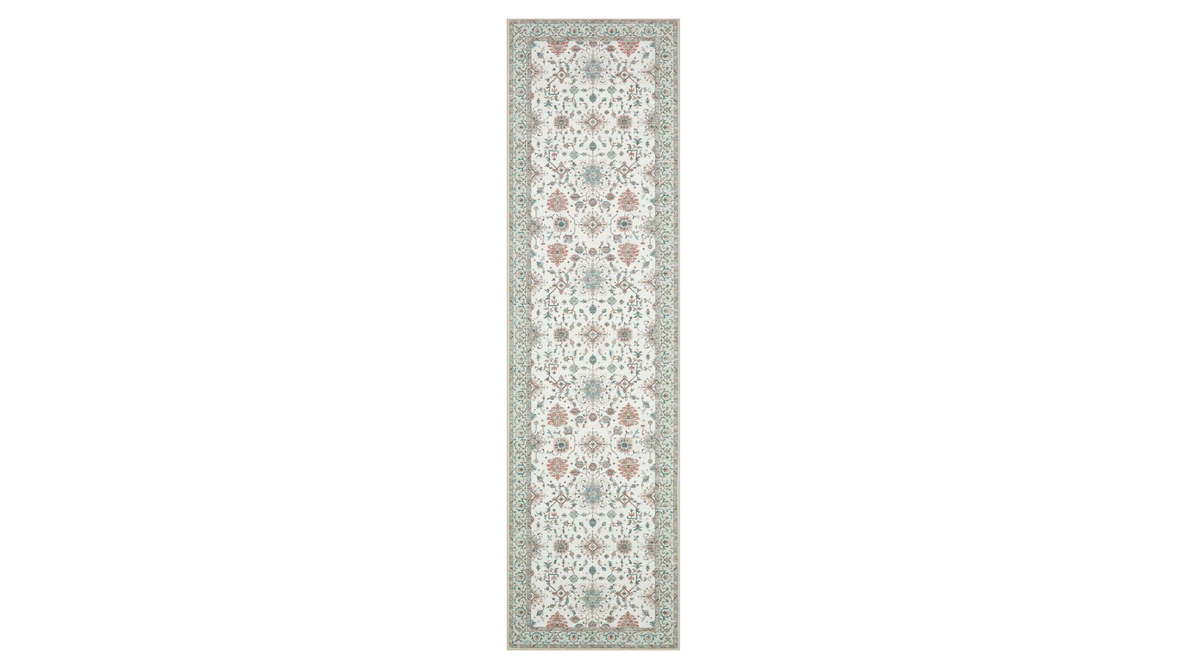 Laura Ashley Aure Floral Slip Resistant Runner Rug, 26" x 72"