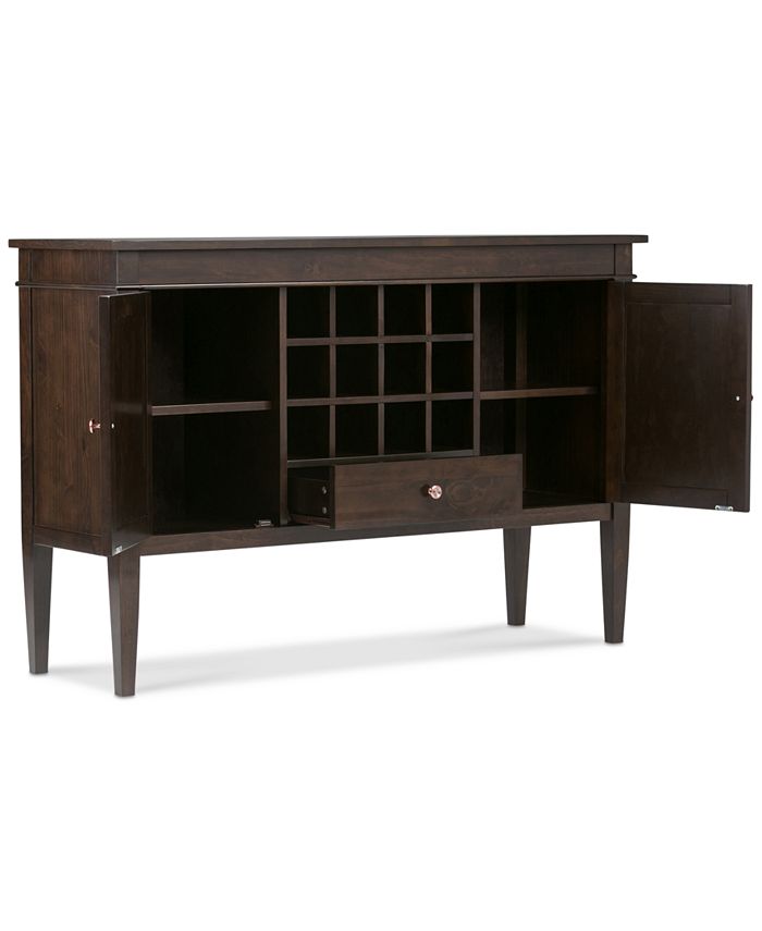 Simpli Home Thompson Sideboard Buffet & Wine Rack Macy's