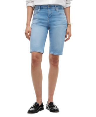 Women's Mid-Rise Slim Cuffed Denim Shorts