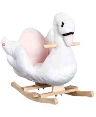 Rocking Wooden Plush Ride-On Toy, Ages 18 Months+