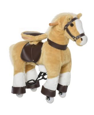 Wheeled Ride-On Horse with Steering Handle, Ages 3-8