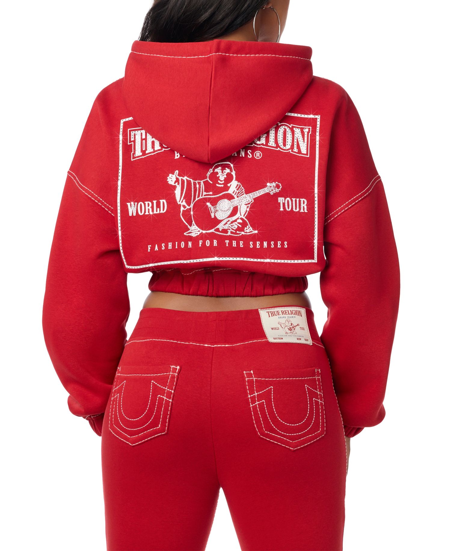 Women's GF Full-Zip Graphic Cropped Hoodie