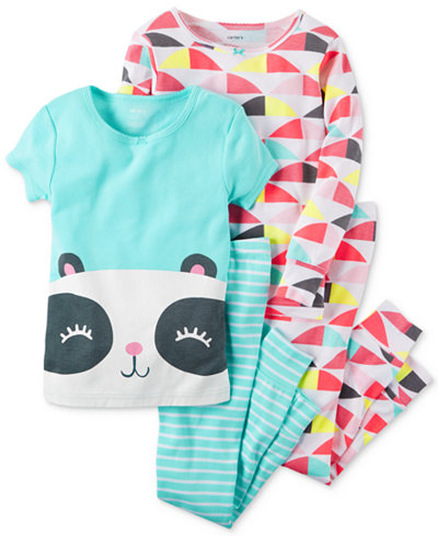 Carter's 4-Pc. Panda & Geo-Print Pajama Set, Baby Girls (0-24 months)