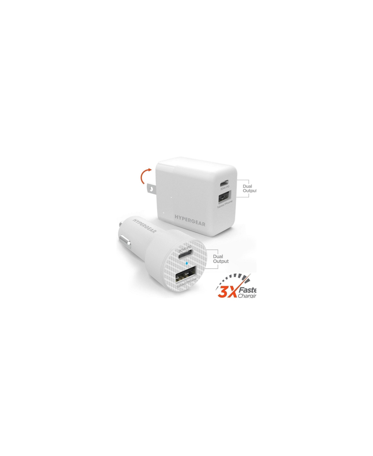 HyperGear Usb Power Delivery 20W Usb-c + 12W Usb Dual Charger Bundle, MagSafe Compatible