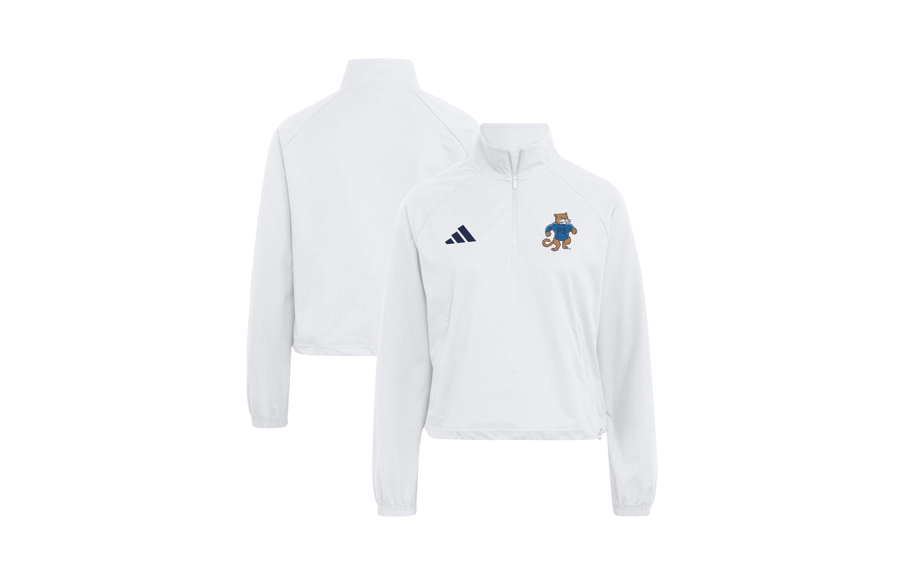 adidas Women's White Penn State Nittany Lions Ultimate365 Woven Quarter-Zip Raglan Pullover