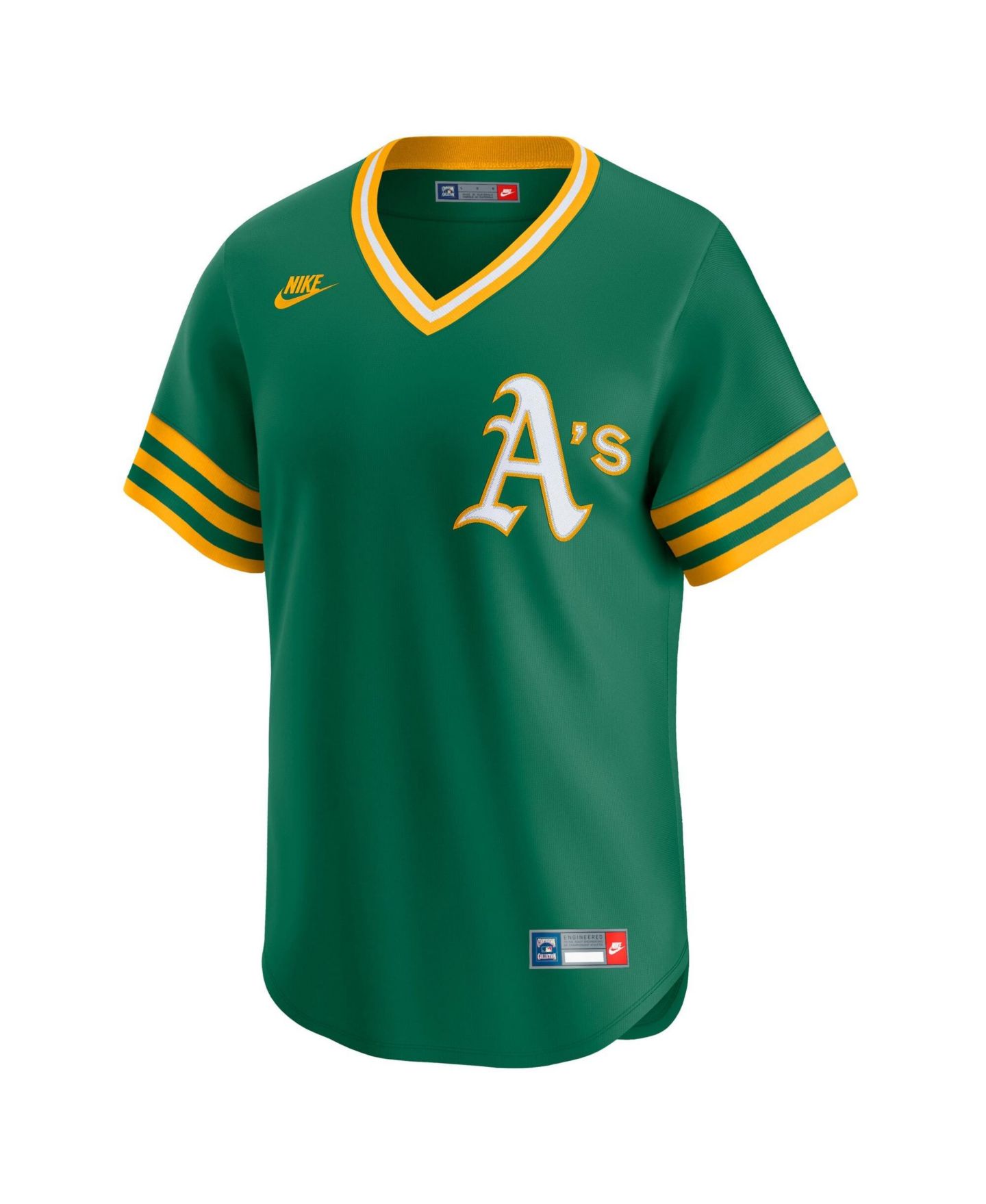 Мужской топ Nike Reggie Jackson Kelly Green Oakland Athletics Cooperstown Collection Limited Jersey — фото 2