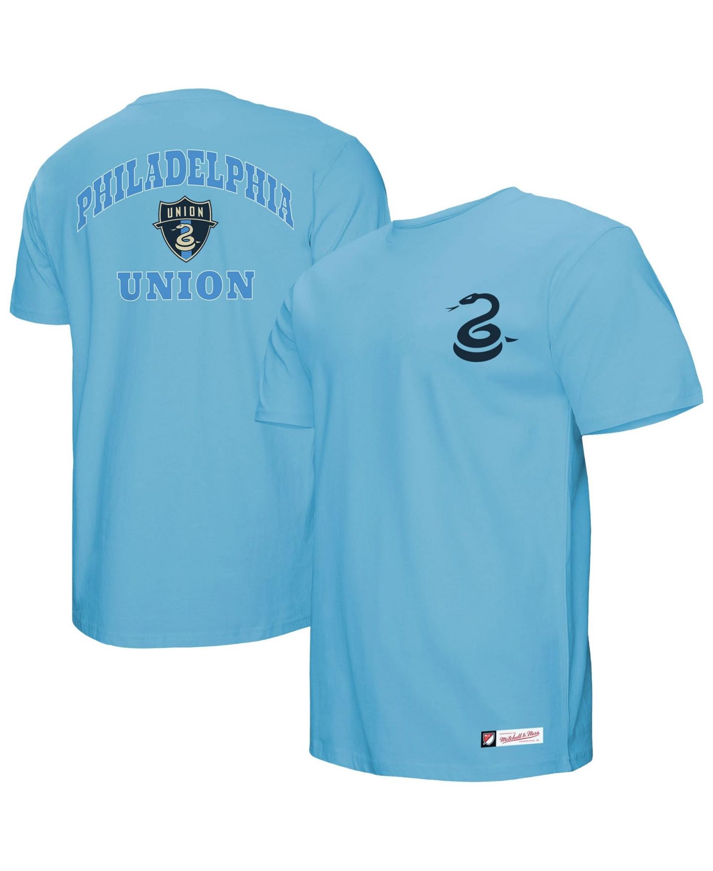 Мужская футболка Mitchell & Ness Light Blue Philadelphia Union 2-Hit — фото 1