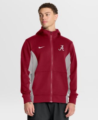 Men's Crimson/Gray Alabama Crimson Tide Courtside Game Dri-FIT Full-Zip Hooded Jacket