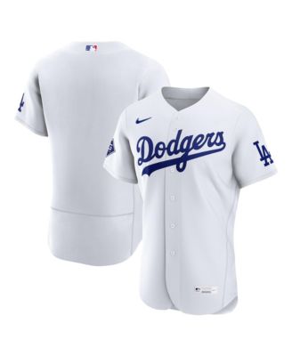Men's White Los Angeles Dodgers Home Sponsor Patch Authentic Jersey