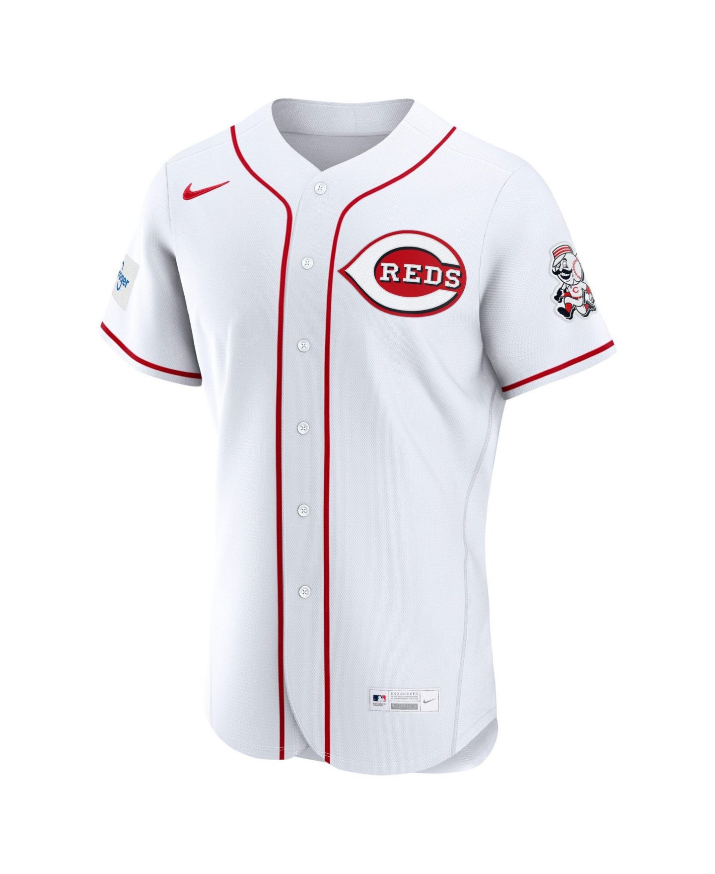 Мужской топ Nike White Cincinnati Reds Home Sponsor Patch Authentic Jersey — фото 2