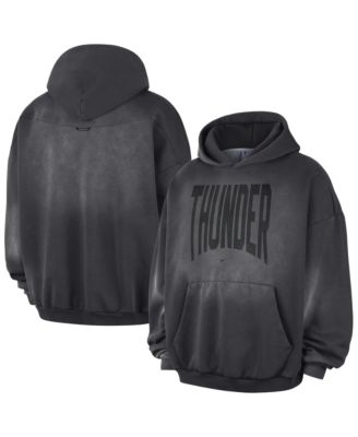 Men's Charcoal Oklahoma City Thunder 2026 Standard Issue Travel Washed Fleece Pullover Hoodie