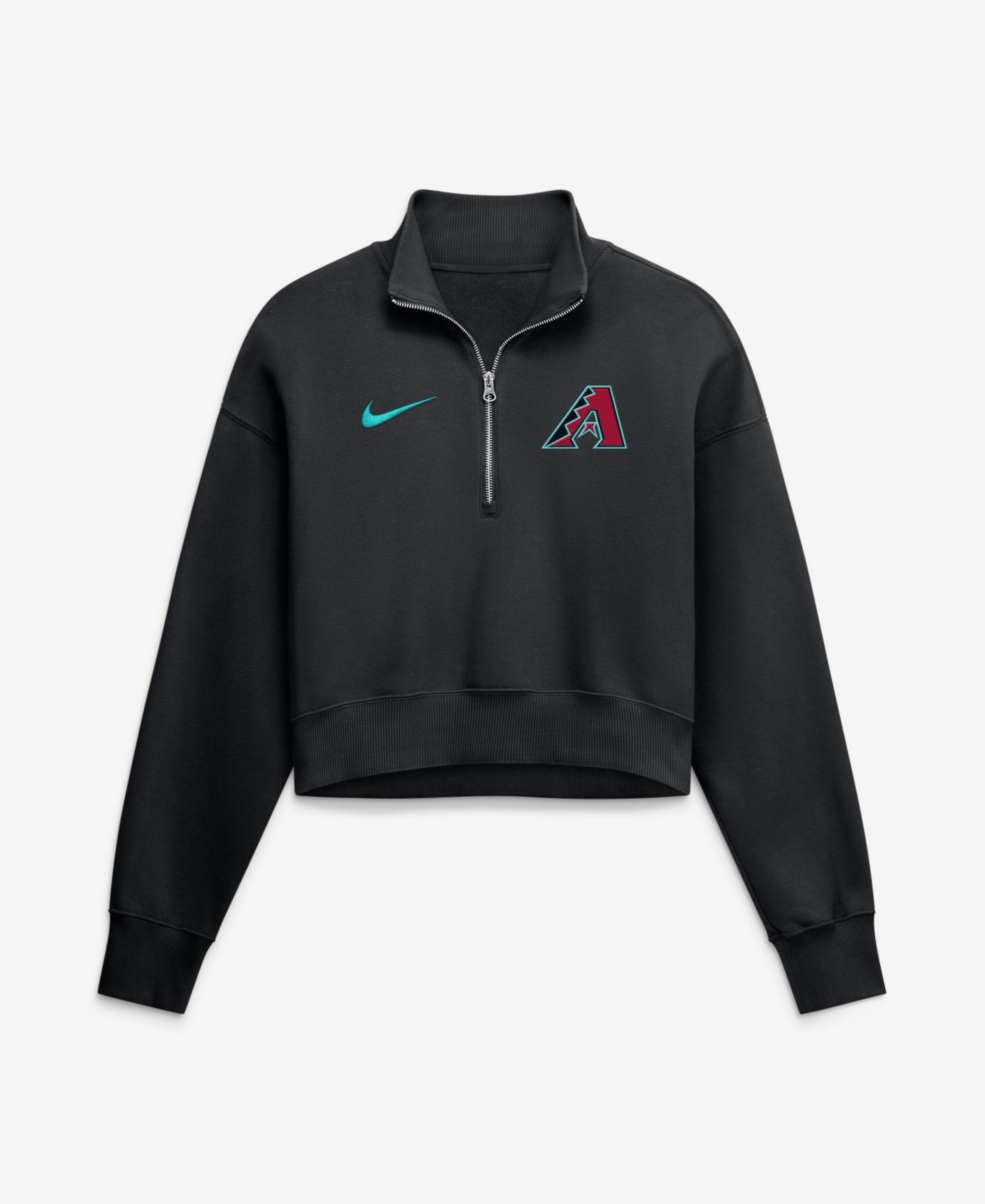 Женская толстовка Nike Black Arizona Diamondbacks Primetime Phoenix Fleece Half-Zip — фото 1
