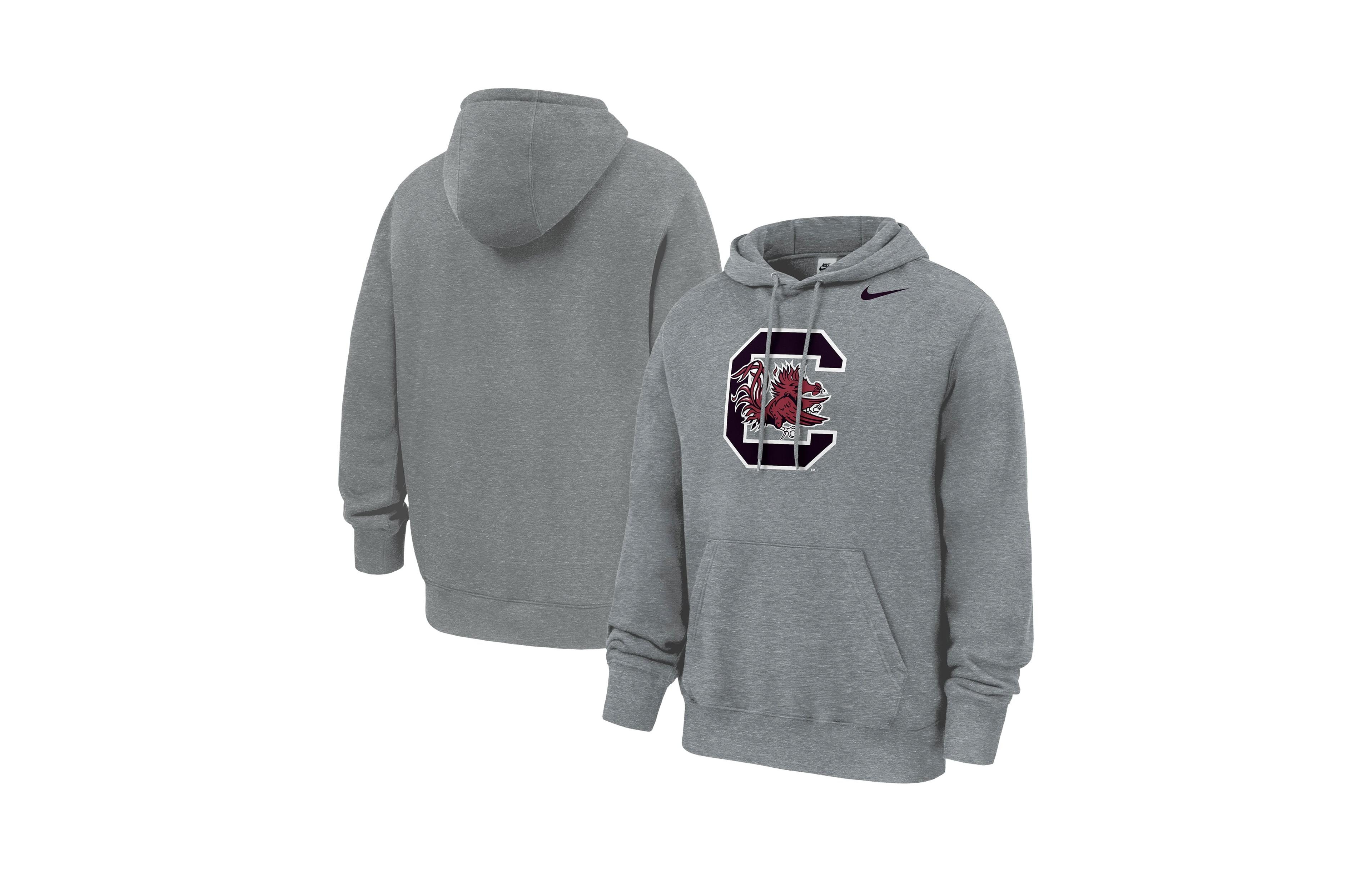 Nike Men's Gray South Carolina Gamecocks Club Fleece Hoodie