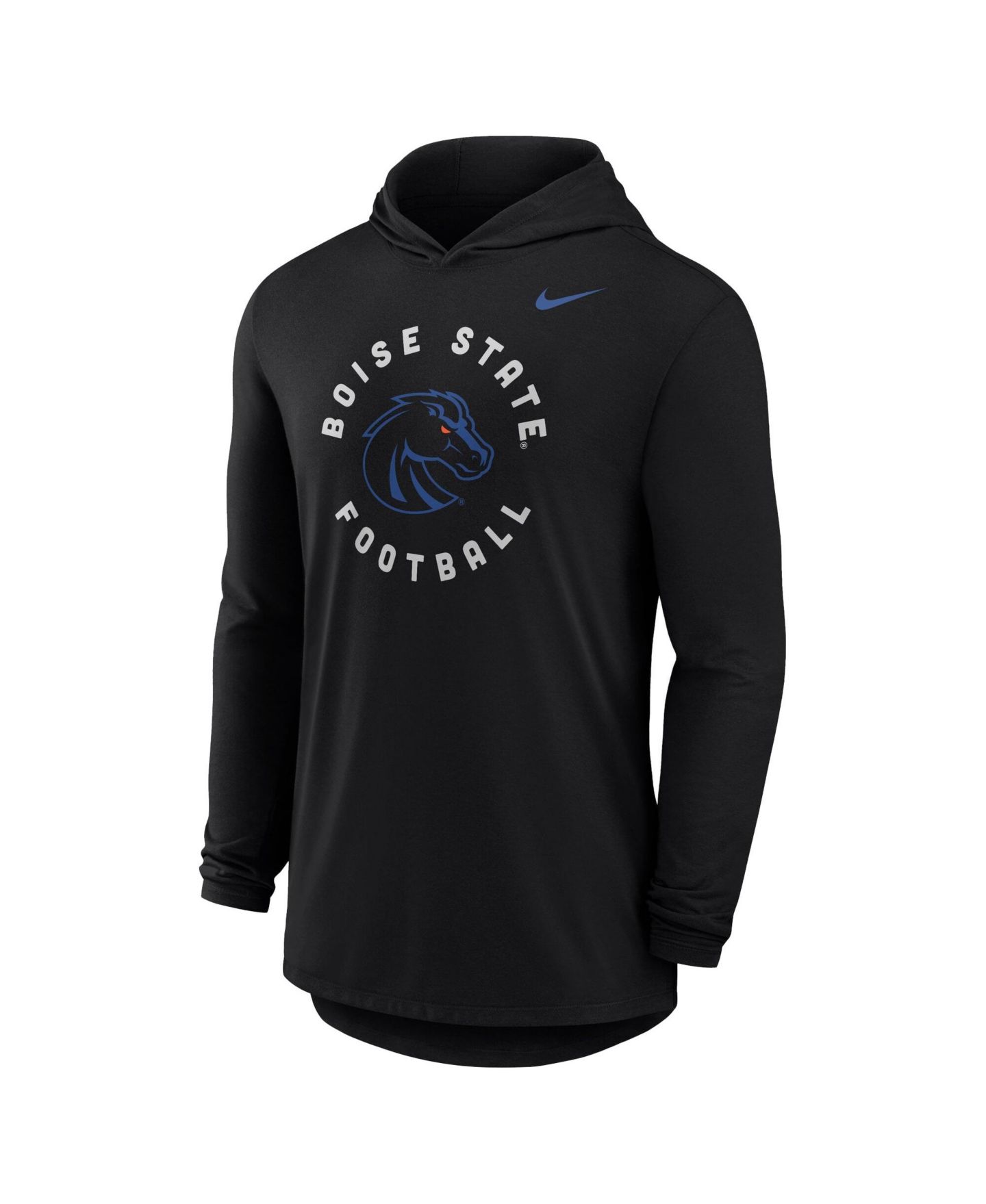 Мужская футболка Nike Black Boise State Broncos 2026 Coaches Collection Dri-FIT Long Sleeve Hooded — фото 2