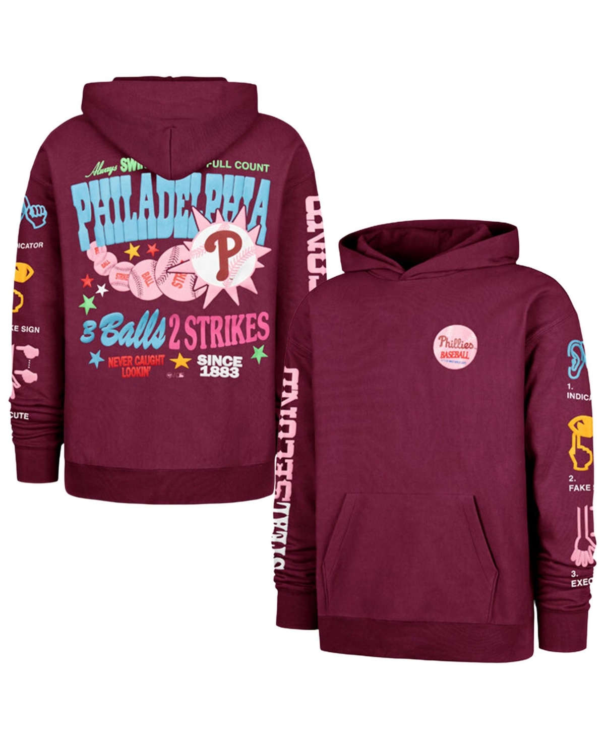 '47 Brand Men's and Women's Burgundy Philadelphia Phillies Earl Foundation Hoodie