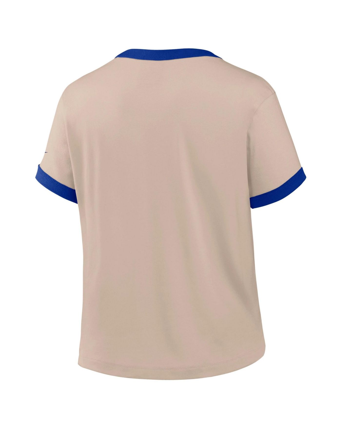 Женская футболка Nike Cream Dallas Cowboys Rewind Ringer Mod Cropped — фото 3