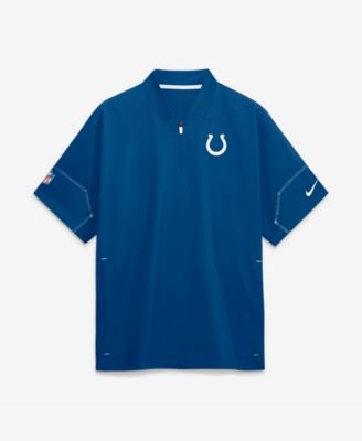 Men's Royal Indianapolis Colts Sideline Short Sleeve Quarter-Zip Coaches Jacket