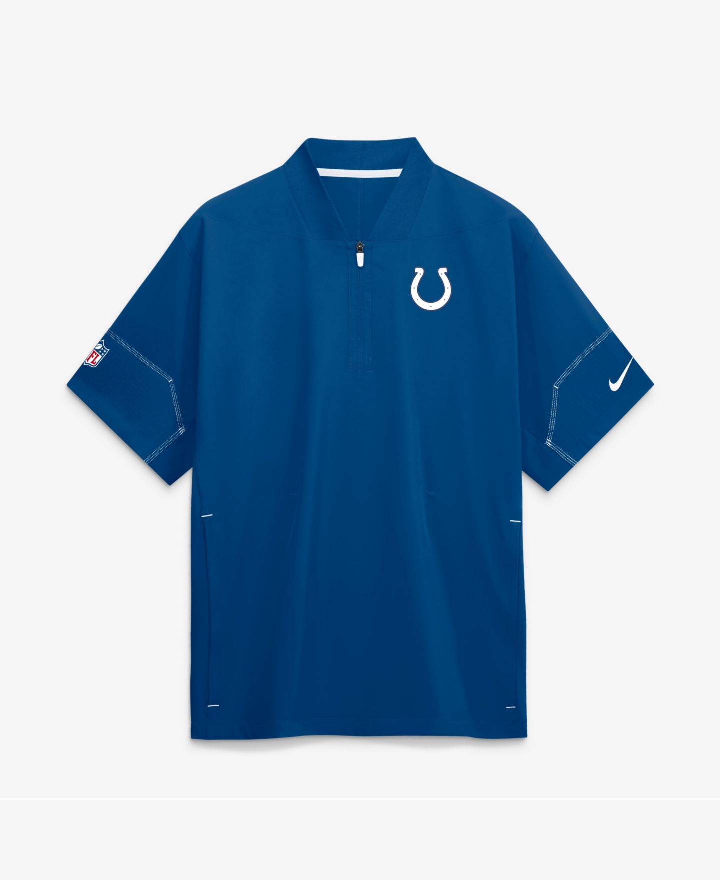 Мужская куртка Nike Royal Indianapolis Colts Sideline Short Sleeve Quarter-Zip Coaches — фото 1