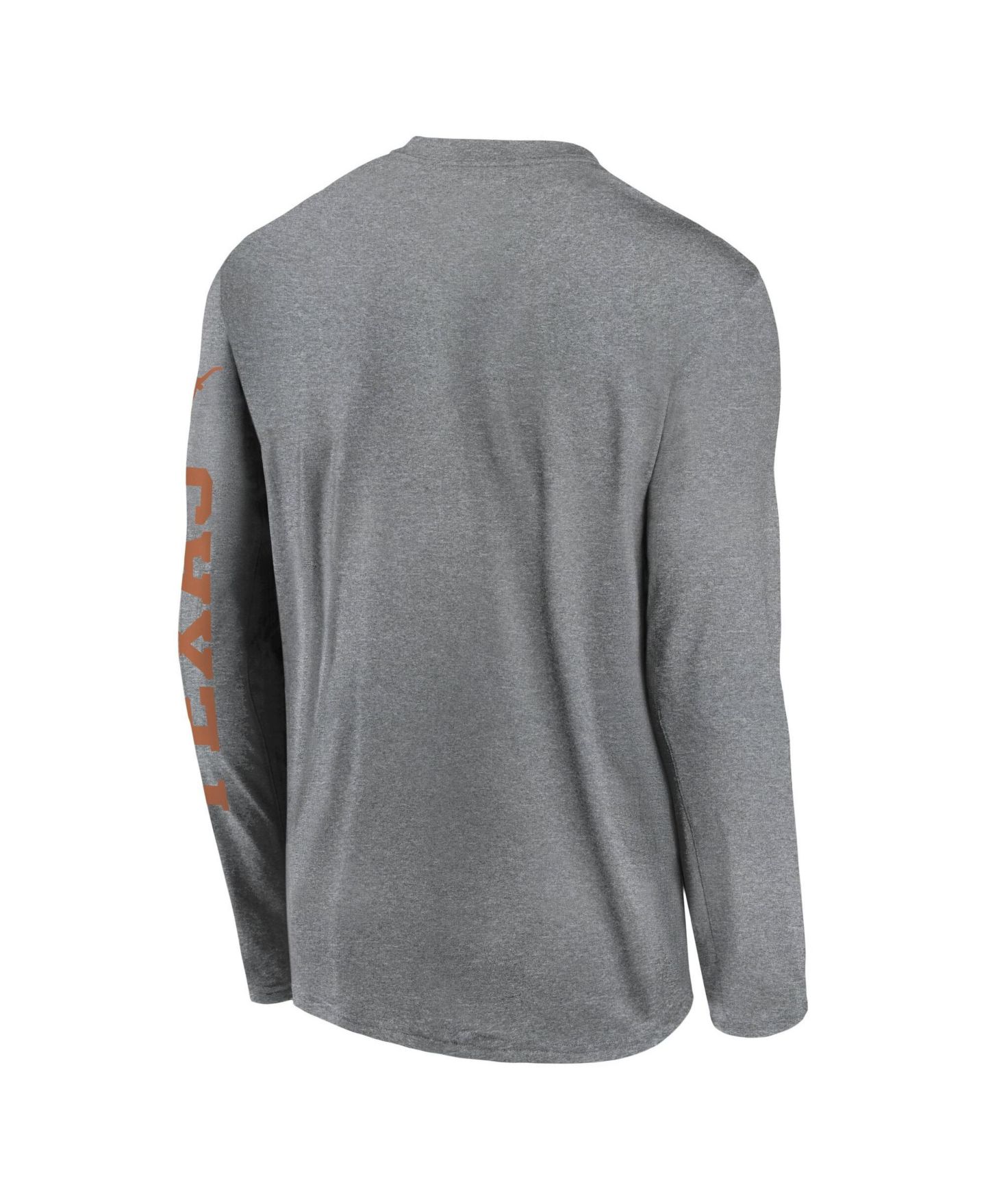 Мужская футболка Nike Gray Texas Longhorns Primetime Logo Sleeve Legend Dri-FIT Long Sleeve — фото 4