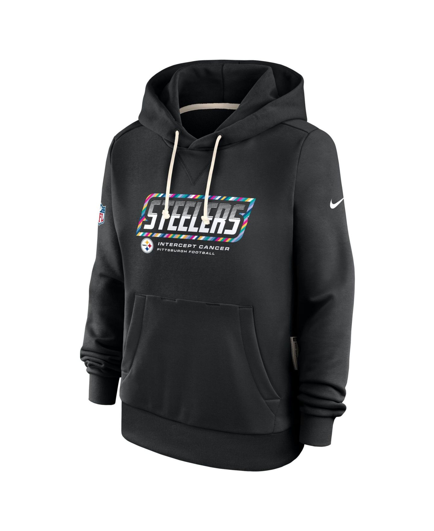 Женское худи Nike Black Pittsburgh Steelers 2026 NFL Crucial Catch Sideline Standard Issue Dri-FIT Pullover — фото 3