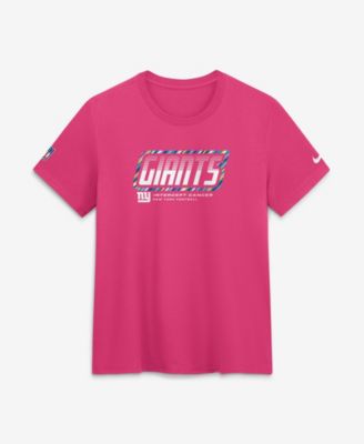Women's  Pink New York Giants 2026 NFL Crucial Catch Tri-Blend Dri-FIT T-Shirt