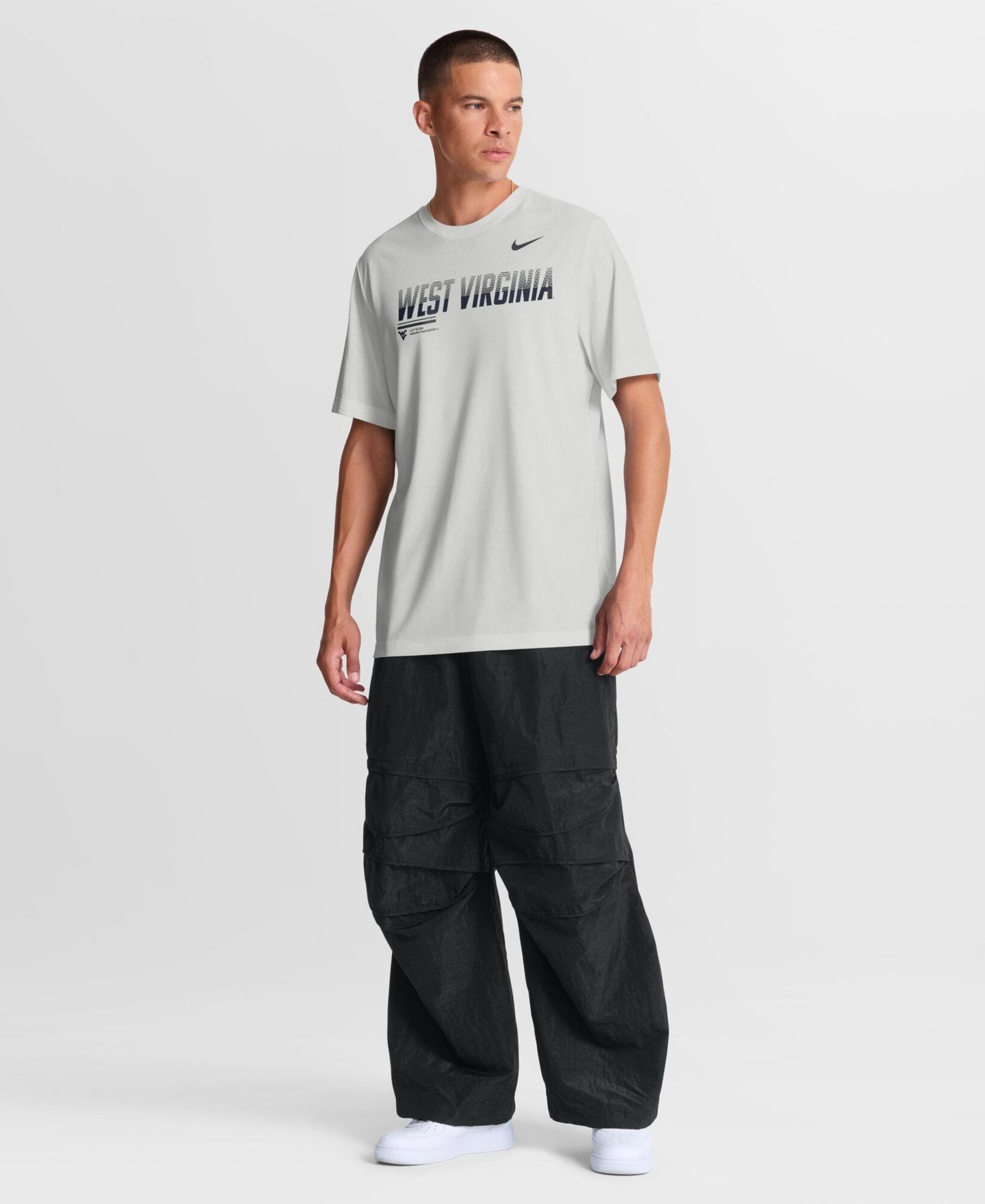 Мужская футболка Nike Gray West Virginia Mountaineers Sideline Legend Dri-FIT — фото 3