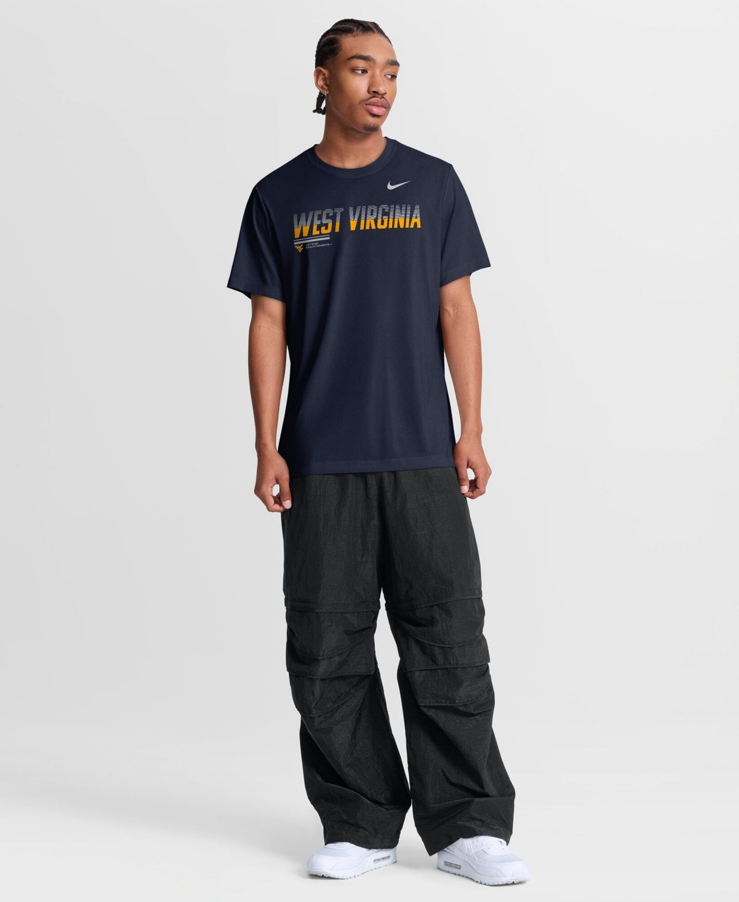 Мужская футболка Nike Navy West Virginia Mountaineers Sideline Legend Dri-FIT — фото 4