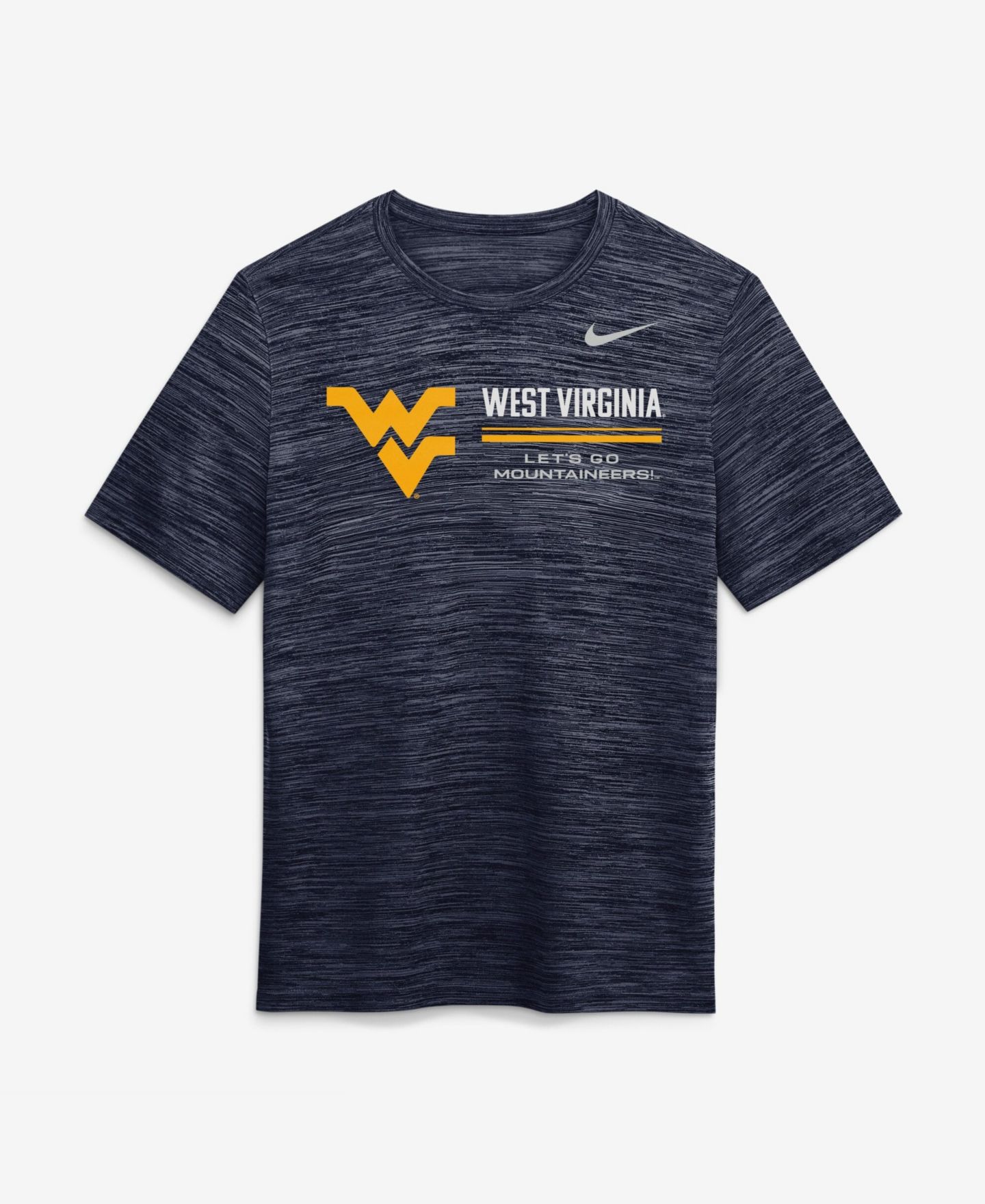 Мужская футболка Nike Navy West Virginia Mountaineers Sideline Velocity Dri-FIT — фото 4