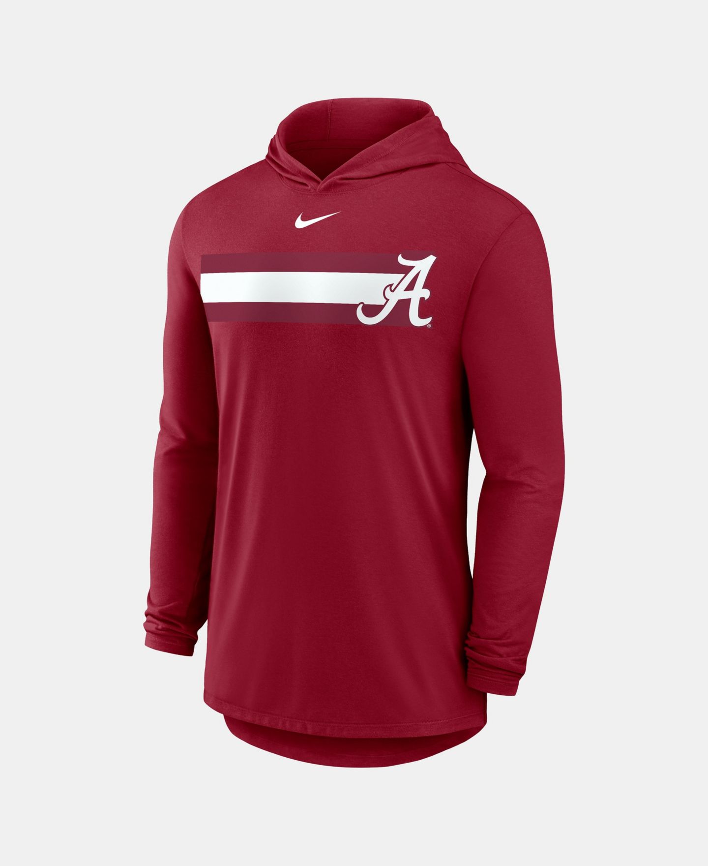Мужская футболка Nike Crimson Alabama Crimson Tide Primetime Pattern Tri-Blend Dri-FIT Long Sleeve Hooded — фото 3