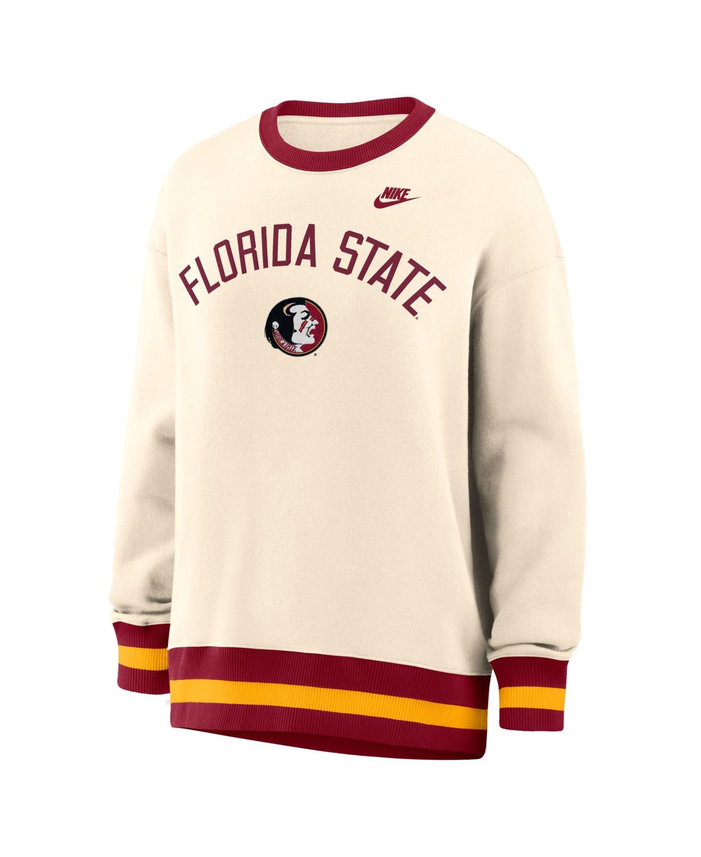Женская толстовка Nike Natural Florida State Seminoles Oversized Legacy Arch Phoenix — фото 3